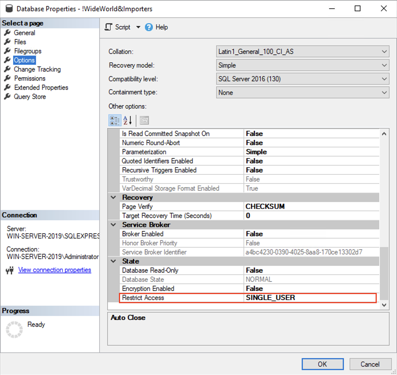 Cove: MS SQL backup error: "VSS error 0x800423f4: The writer ...