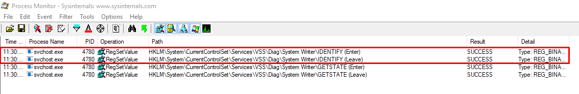 Cove: System State backup error: 